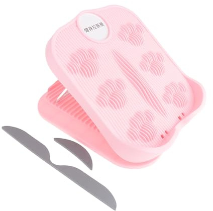 Fxzqgnh Pedana Inclinata per Esercizi, Supporto per Pedali Fitness, Allungatore per Polpacci con 18 Angoli Regolabili per La Sensibilità Muscolare, Adatto per, Rosa