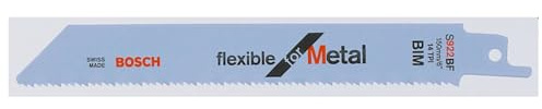 Bosch Professional 25 stycken sticksågblad S 922 BF Flexible for Metal (för metall, 150 x 19 x 0,9 mm, tillbehör fram och återgående såg)