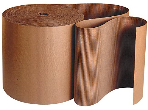 Box USA Corrugated Cardboard Roll, 3 x 250', Single Face, A-Flute, Kraft, Flexible Wrap for Protecting Glass, Metal and Other Fragile Items from Scratches, Chips or Breaks, 1 Roll