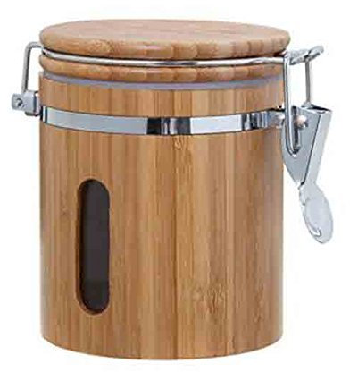 GMMH Vorratsdose aus Holz, Aromadicht mit Bügelverschluss (Höhe: 15 cm - 0,65 L), Kaffeedose, Teedose, Zuckerdose, Frischhaltedose und Aufbewahrungsbehälter, Behälter, Dose, Holzdose, Aufbewahrung