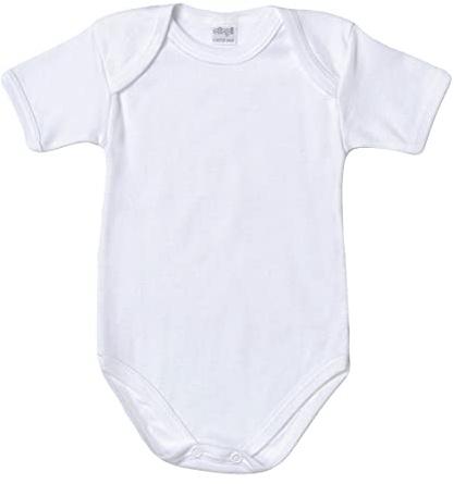 Ellepi Pacco 3 Pezzi AF802 Body Intimo Bimbo Bimba in 100% Cotone Manica Corta Colore Bianco