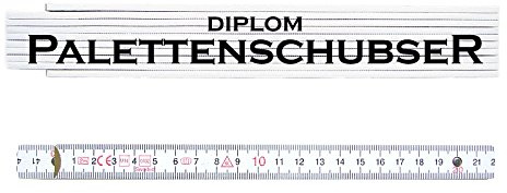 ZOLLSTOCK Metermaß Maßstab PALETTENSCHUBSER Geschenk Staplerfahrer Lagerist