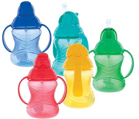 Nûby ID10230 Gobelet Anti-Goutte avec Anses/Paille 360°