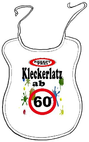 Kleckerlatz Lätzchen für Erwachsene lustig ab 60 Sabberlatz