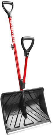 Snow Joe Snow Shovel with 18-Inch Blade and Assist Handle, SJ-SHLV01-RED