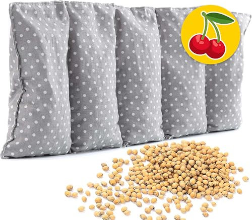 Amilian Kirschkernkissen Mikrowelle 55 x 20cm Wärmekissen Rücken Kirschkernkissen Nacken Schulter Wärmekompresse Körnerkissen Kinder Erwachsene Massagekissen Kältekissen Kirschkernkissen gross