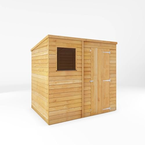 Waltons 7x5 Wooden Garden Storage | Overlap Pent Roof | Durable 7mm Timber Cladding | Weather-Resistant Outdoor Shed for Tools, Bikes & Equipment