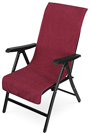 JEMIDI Housse Chaise Longue - Protection Chaise de Jardin 130 x 60 cm en Coton - Serviette Grande Taille pour Plage Piscine Bronzage