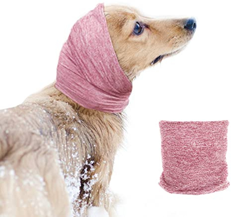 Pattepoint - Orejas para Perros pequeños, Alivio de la ansiedad y Tranquilidad en un Lugar Ruidoso, para Orejas para Perros pequeños, Calentadores de Cuello y Orejas de Perro Gatos - Rosa M
