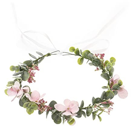Toyvian Hochzeit Eukalyptus Kronengrüne Boho Kopfbedeckung Kronhaarkranz Girlande Stirnbänder Haarband Kopfstücke Haarzubehör Braut Hochzeitsfeierfotografie FüR Hochzeit Party Cosplay Und Fotografie