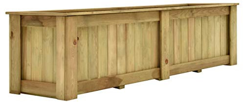 MOONAIRY Hochbeet, Palettenrahmen, Hochteich, Gemüsebeet, Kräuterregal Balkon, Blumenbeet, Kräuterspirale, Tomatenbeet, Pflanzhochbeet, 196 x 50 x 50 cm Kiefernholz Imprägniert