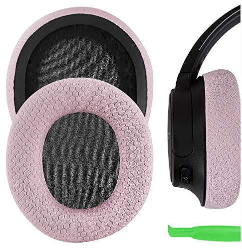 Geekria NOVA Mesh Fabric Replacement Ear Pads Compatible with Sony WH-CH700N, WH-CH710N, WH-CH720N Headphones, Ear Cushions (Pink)