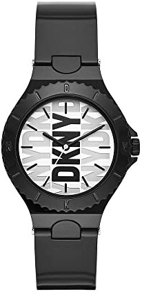 DKNY Damenuhr Chambers 3-Zeiger-Werk Nylon schwarz, NY6645