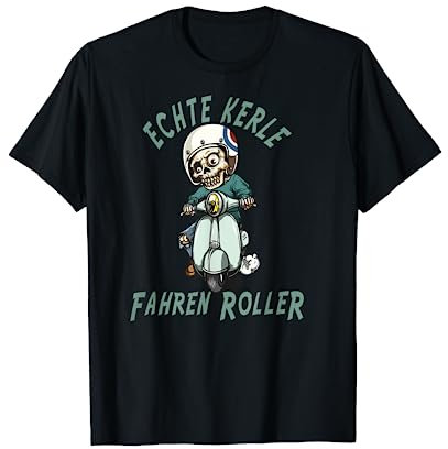 Für harte Männer & Zweitakt Fans Echte Kerle fahren Roller. T-Shirt