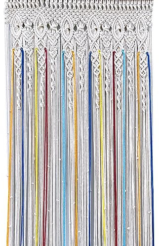 Generisch Handgemachte Boho Makramee Tür Vorhänge, Bauernhaus Stil Wandbehang Wandteppich Home Decor Vorhänge für Hochzeit Partei Haus Garten(120x200cm(47x79inch), A)
