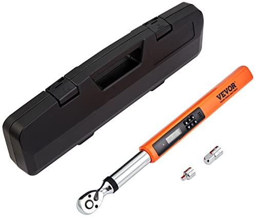 VEVOR Llave dinamométrica digital, llave dinamométrica electrónica de accionamiento de 3/8 pulgadas, kit de llave dinamométrica de 1.1-11.3 m.lb/5-50 n.m, rango de torsión preciso a ± 2%, juego de