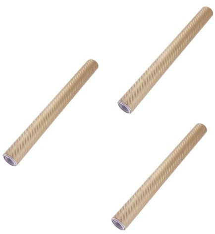 Supvox 3stücke Carbonfaser Folie Auto Aufkleber Sticker Gold Selbstklebend Für Fahrzeug Laptop Möbel Blasenfrei Einfache Anwendung Beschädigt Keine Lackoberflächen