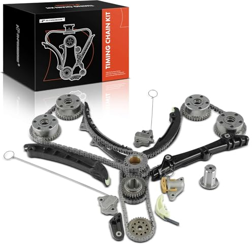 A-Premium Engine Timing Chain Kit W/Sprocket & Tensioner & Guide Compatible with Jeep Grand Cherokee, Wrangler & Dodge Grand Caravan, Charger & Chrysler Town & Country & Ram ProMaster 1500 - V6 3.6L