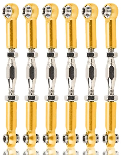 Rc Push Rods rc servo rod Servo Rods, Pull Rod, 6Pcs Adjustable Servo Links Tie Rod Aluminum Alloy Adjustable Turnbuckle Rod Linkage Accessories for RC Car Pièces détachées et accessoires