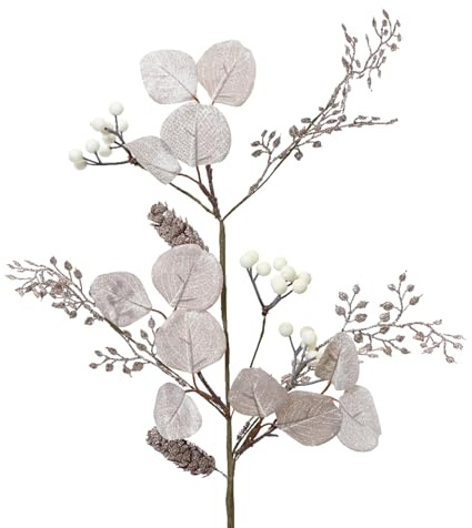 Deko-Zweig weiß für Blumenarrangements H 60 cm