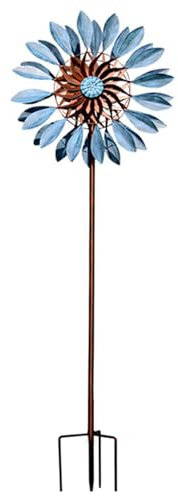 Windrad Garten Metall 213 cm, Magische WindmüHle Aus Metall Groß Wetterfest Und Standfest, WindmüHle Garten XXL FüR Den AußEnbereich,Terrasse, Rasen
