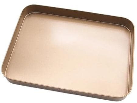 Teglia Da Forno 10 Antiaderente Quadrato Tortiera Formaggio Biscotto Pane Pizza Teglia In Acciaio Al Carbonio Pane Muffa Della Torta Teglie Da Forno Forniture Da Cucina Per I Forni(Golden)