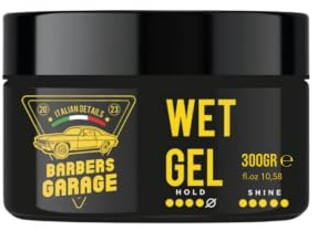 Barbers Garage® Wet Gel | Nass-Effekt-Gel für Herren | starke glänzende Befestigung | dauerhafter Halt | Wet Look Effekt | 100% Made in Italy