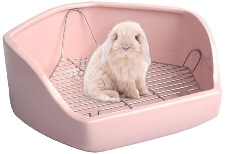 FmtwPhn Kleintiertoilette | Haustier-Hasentoilette für kleine Tiere, Eckpfanne, Pentagon-Form, Tiertoilette mit abnehmbarem Draht, Haustierstreu für Ente, Huhn