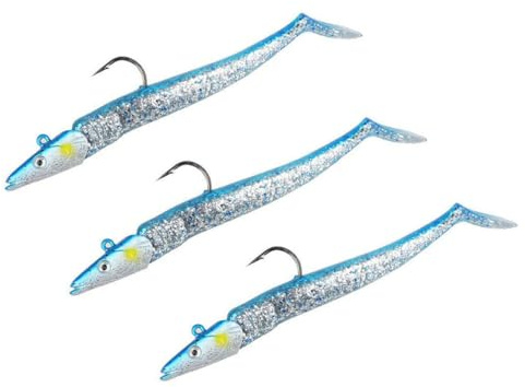 Señuelos Blandos para Pesca, 19 g/11 cm, 3 Unidades de swimbaits con Spinner Desmontable y Cabeza plomada, Anzuelo de Acero con Alto Contenido en Carbono, Pesca lubina, Trucha y lucioperca