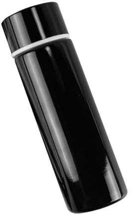Gorise Botella de agua de acero inoxidable, minibotella de 150 ml para bebidas calientes y café, termo portátil pequeño para agua, color negro
