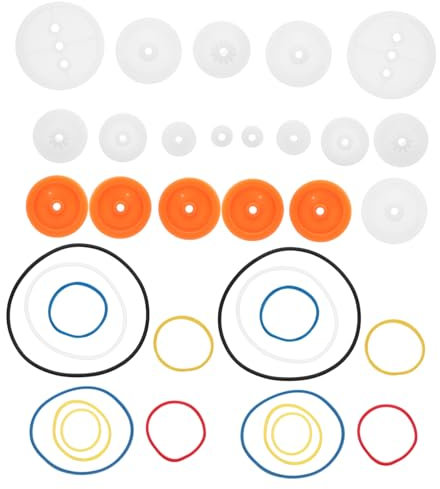 ELAYARD Puleggia Di Plastica Cinghia Di Trasmissione in Gomma Di Parti Per Modellini Di Elicotteri Assortimento Per Auto e Veicoli Rc Kit Di Assemblaggio Per Progetti Meccanici