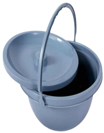 Milageto Contenitore per WC con vaso da notte, con manico, facile da pulire, coperchio sigillante, secchio per pipì, comoda per barca, campeggio, camera da