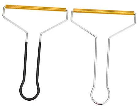 WRITWAA 2stücke Manueller Metallschaber Zur Effektiven Tierhaarbeseitigung Kleidung Teppichen Und Möbeln Wiederverwendbarer Fusselentferner Für Zuhause Reisen Und Autos