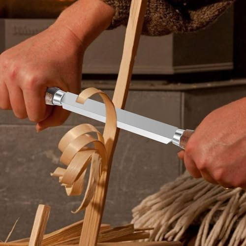 KTCINA Zugmesser mit Lederscheide SK5 Ultra Scharf Holz-Hacker！Holzbearbeitungswerkzeug 341 * 27mm DK1S-4,3 Straight Shave Knife Woodworking Tool 4.3 Drawknife Holzschnitzwerkzeuge Holzzugmesser