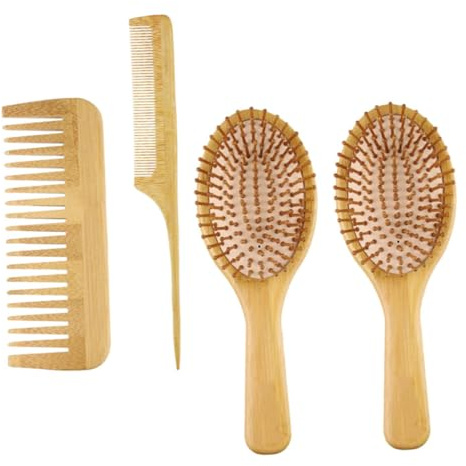 Vaguelly 4 pièces Peigne Set de Peignes à Masser Comprend et Antistatiques pour Soins Capillaires