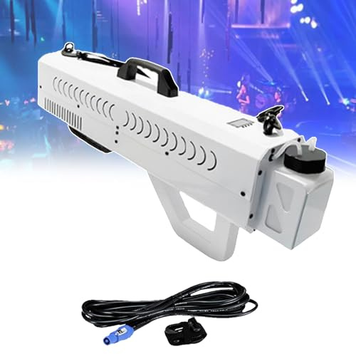 aromaoveite Canon À Fumée Portatif De 1 500 W avec Corps Holographique À 360 ° | Fumigène À Distance De 10 M, Synchronisation LED 7 Couleurs, Machine À Fumée Rechargeable Pourscène White