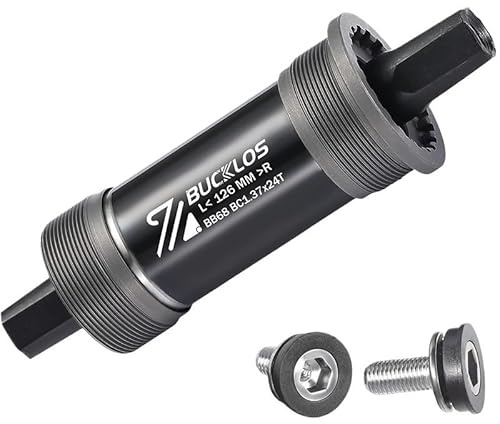 YATINGZHANG Movimento Centrale Perno Quadro Movimento Centrale Conico Quadrato for Bicicletta 110,5 113 116 118 120 122, 124, 126 mm Parti for Mountain Bike filettate(68x126mm)