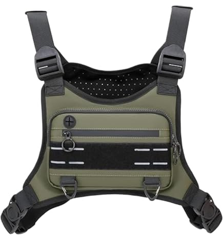 Bolsa Pechera Hombre | Mochila Pecho Portamóviles para Running - Portamóviles Impermeable Bolsa Ajustable Unisex Caza Ciclismo Viaje Entrenamiento Carrera