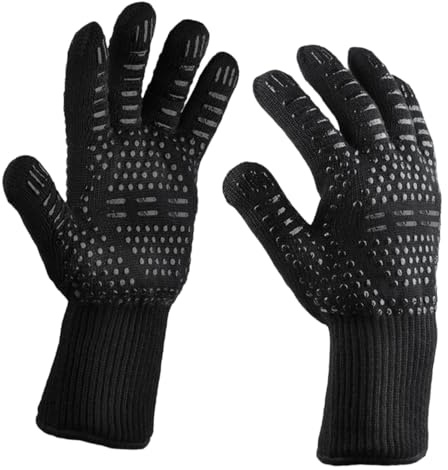 Housoutil 2 pièces Bbq Résistants Chaleur Noirs Isolants Feu Antidérapants pour Cuisine et Barbecue