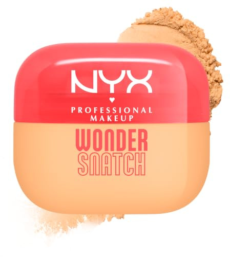 NYX Professional Makeup Polvere Libera Fissante, Finish Glow a Lunga Tenuta, Formula Arricchita con Peptidi e Tè Verde, Wonder Snatch Powder, Banana Brat, 6 g