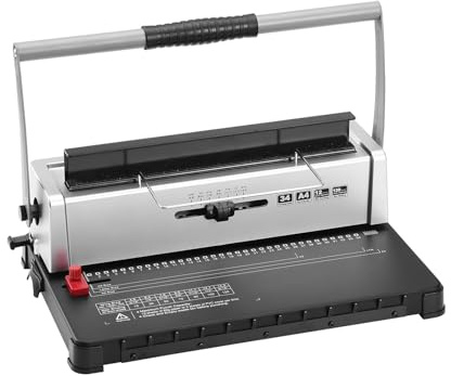 Bindemaschine, Spiralbindemaschine, manuelle Buchmaschine, 34-Loch-Bindung, 120 Blatt, Stanzbinder mit verstellbarem Spiralbinderücken(Manual 34inch)