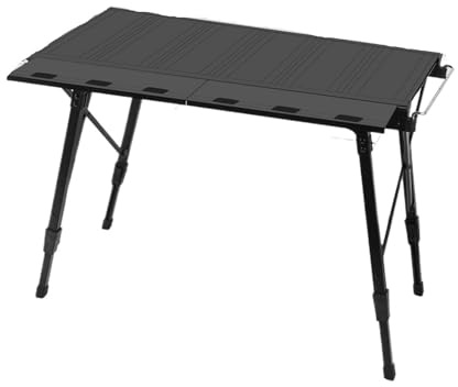 Generico Tavolo pieghevole da esterno, edizione espandibile, tavolo campeggio portatile, picnic, barbecue, cucina mobile, elevatore