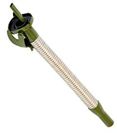 hünersdorff Metall-Auslaufrohr flexibel 20mm für Metall-Kraftstoff-Kanister, extra lang, silber/oliv