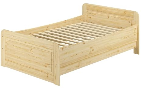Erst-Holz®Seniorenbett 120 x 200 Kiefer Massiv mit Rollrost