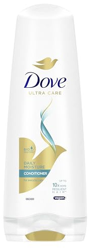 Dove Ultra Care Daily Moisture Conditioner strengthens and moisturises for up to 10x more resilient hair* for everyday hair care 200 ml