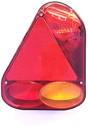 Luz trasera antiniebla intermitente triangular retrovisor izquierdo con cable para remolque, tráiler, caravana, camión