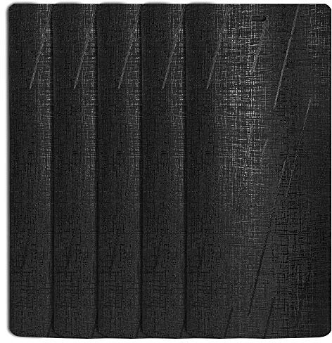 DALIX Silky Black Vertical Blind Texture Slats Sliding Door 82.5 Qty 5 Pack
