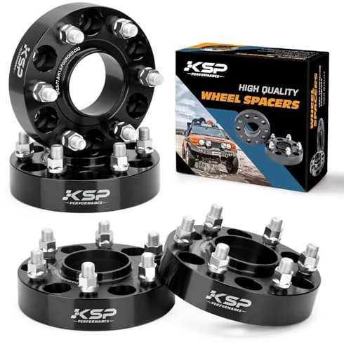 KSP 1.5in Wheel Spacers for Ram 1500 2019-2026, 38mm 6x5.5 Hubcentric Tire Spacer with 77.8mm Hub Bore M14x1.5 Lug Studs Fit Jeep Grand Wagoneer 2021-2026, 4pcs 6x139.7 Forged Spacer for 6 Lug Truck