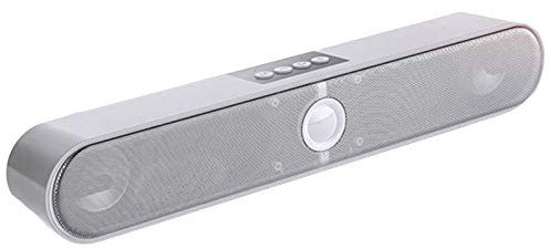 LXLTLB Barra de Sonido para TV, Bluetooth 5.0, Mini Soundbar Portátil, Ranura para Tarjeta TF, Compatible para Teléfono Móvil, TV, Tableta, Soporte AUX para TV y música,Blanco