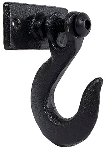 MACOSA VM120484 Wandhaken industrial Design Metall Schwarz Wand-Garderobenhaken Deko-Haken Wanddekoration Kleiderhaken Wohn-Accessoire Garderobe